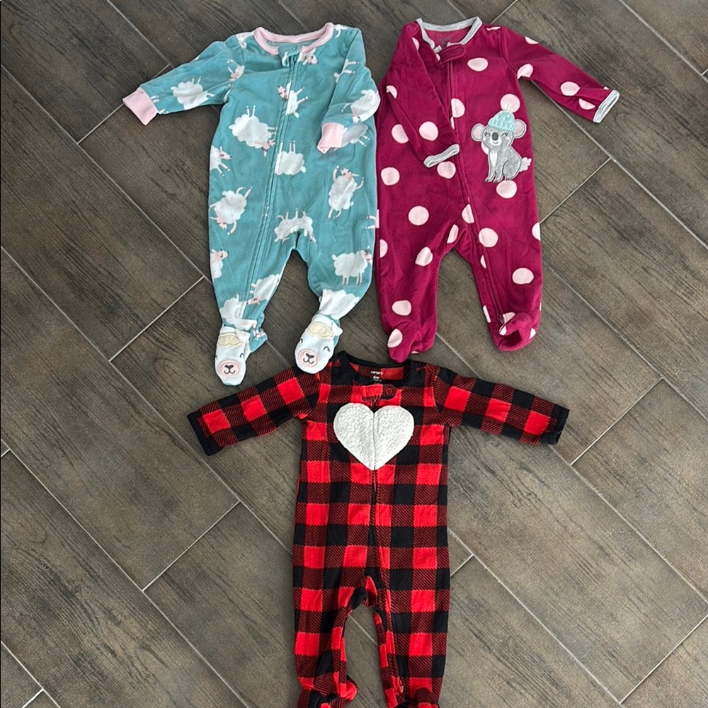 Baby Fleece Footie Pajama Set Size 6M